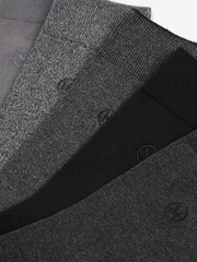 Grey 5 Pack Embroidered Lasting Fresh Socks - Image 8 of 8