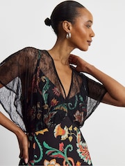 Joanna Hope Lace Sleeve Tea Dress - 4의 이미지 4