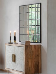 Libra Black Blakely Square Mirror - Image 1 of 4