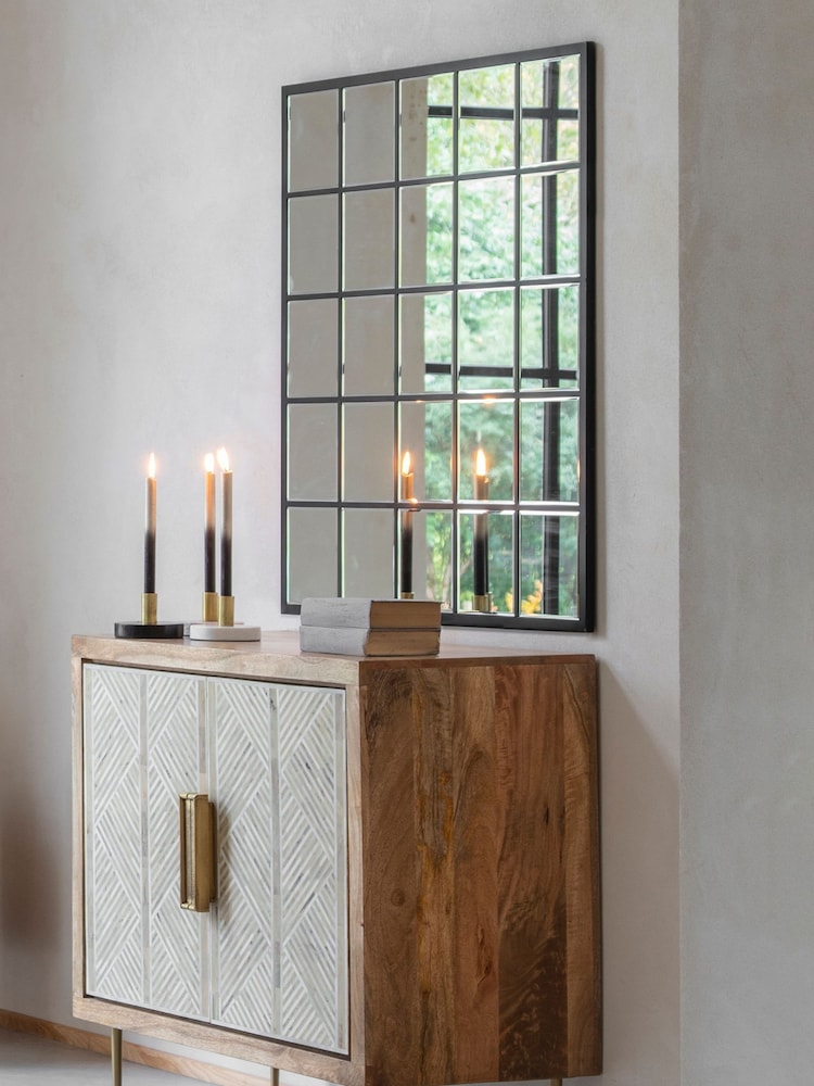 Libra Black Blakely Square Mirror - Image 1 of 4