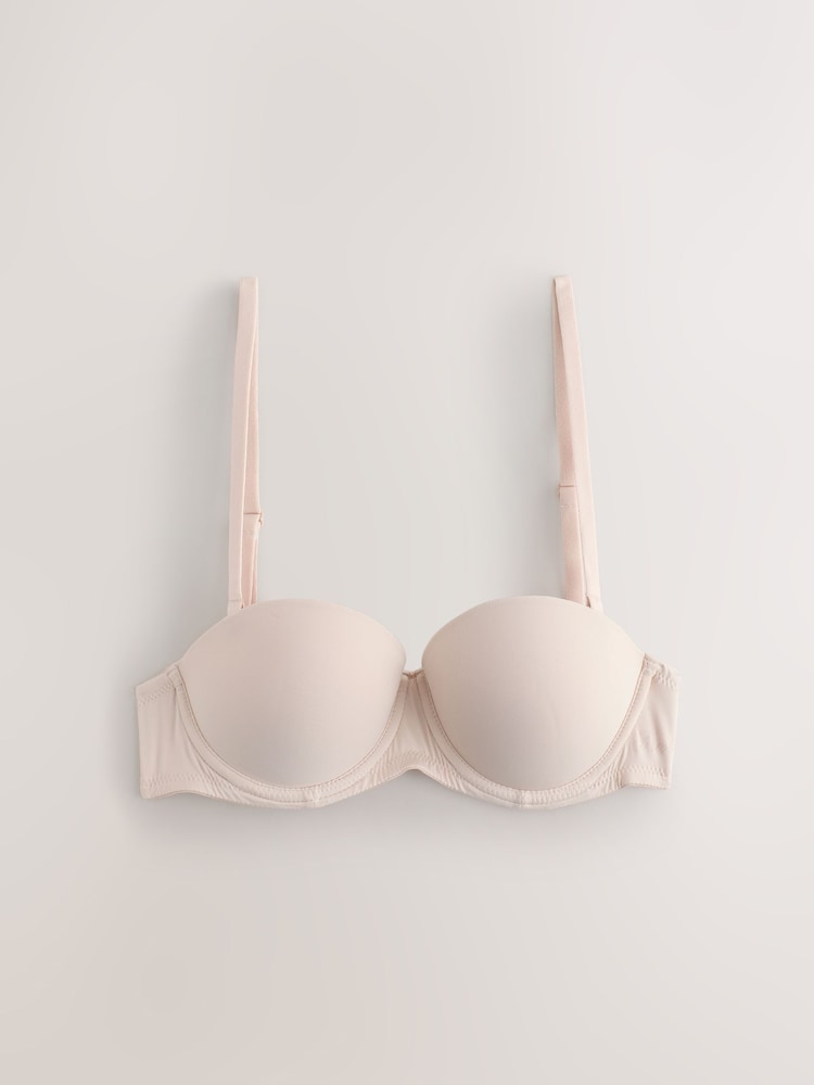 Victoria's Secret Pink Marzipan Nude/Black Strapless Multiway Push Up 2 Pack Bra - Image 2 of 8