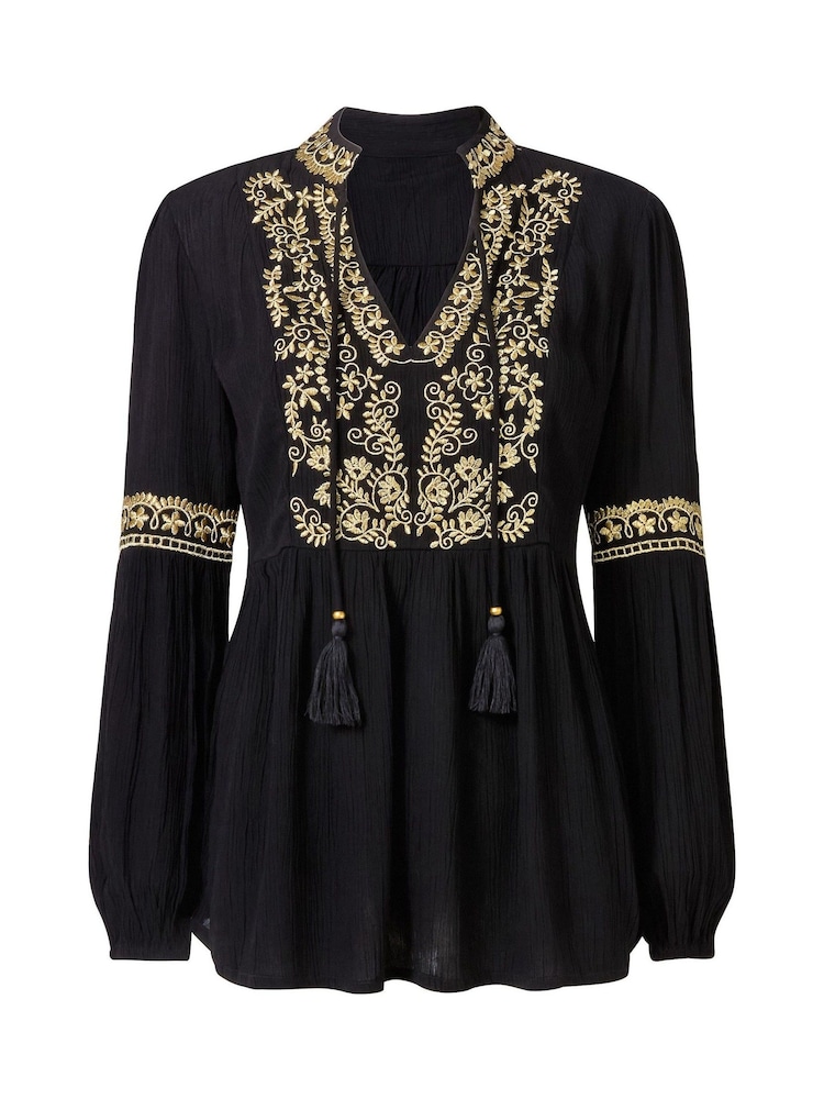 Joe Browns Black Gracie Embroidered Tunic Top - Image 7 of 7 Joe Browns Black Gracie Embroidered Tunic Top - Image 7 of 7
