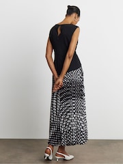 Joanna Hope White Sleeveless Jersey Mix Dress with Printed Chiffon Skirt - Image 2 of 4