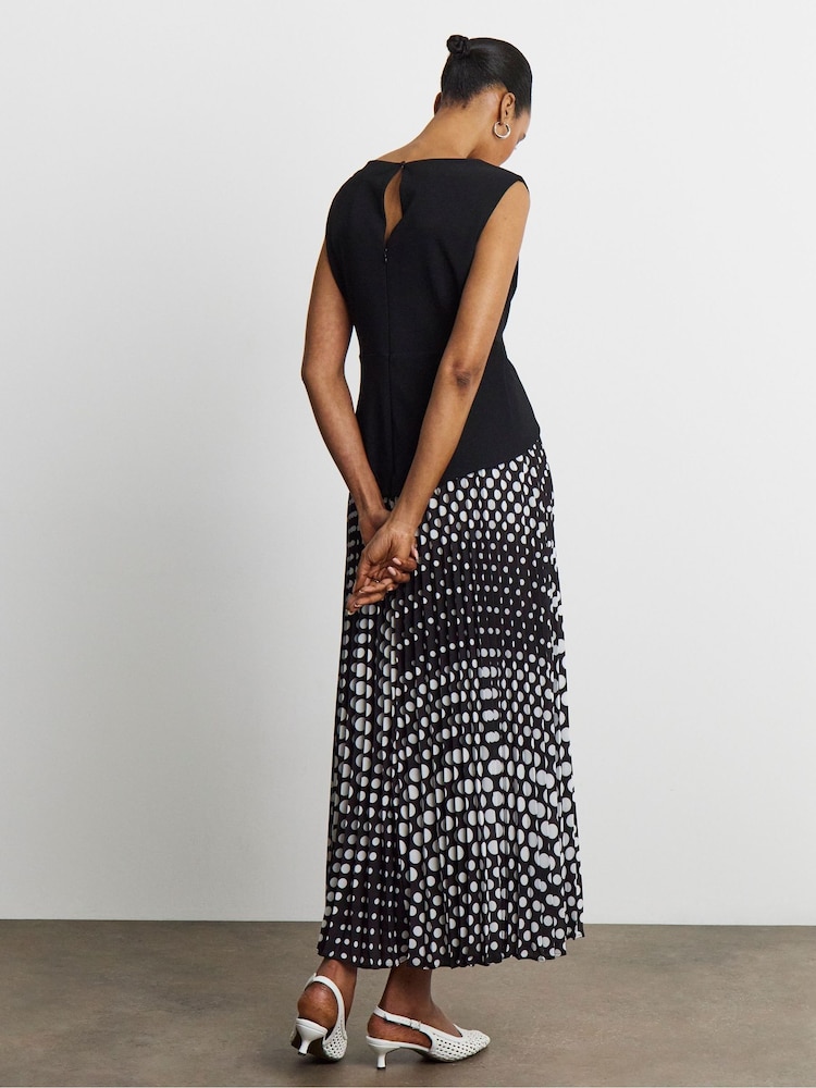 Joanna Hope White Sleeveless Jersey Mix Dress with Printed Chiffon Skirt - Image 2 of 4 Joanna Hope White Sleeveless Jersey Mix Dress with Printed Chiffon Skirt - Image 2 of 4