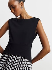 Joanna Hope White Sleeveless Jersey Mix Dress with Printed Chiffon Skirt - Image 3 of 4
