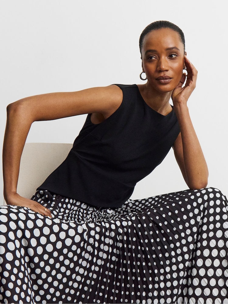Joanna Hope White Sleeveless Jersey Mix Dress with Printed Chiffon Skirt - Image 4 of 4 Joanna Hope White Sleeveless Jersey Mix Dress with Printed Chiffon Skirt - Image 4 of 4