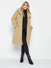 M&Co Natural Borg Coat - Image 1 of 4