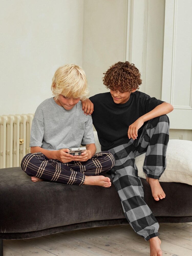Schwarzweiß-kariert - Pyjamas 2er-Pack (3-16 Jahre) - Bild 2 von 10