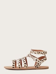 Monsoon Natural Leopard Cage Storm Sandals - Image 1 of 3