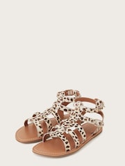 Monsoon Natural Leopard Cage Storm Sandals - Image 2 of 3