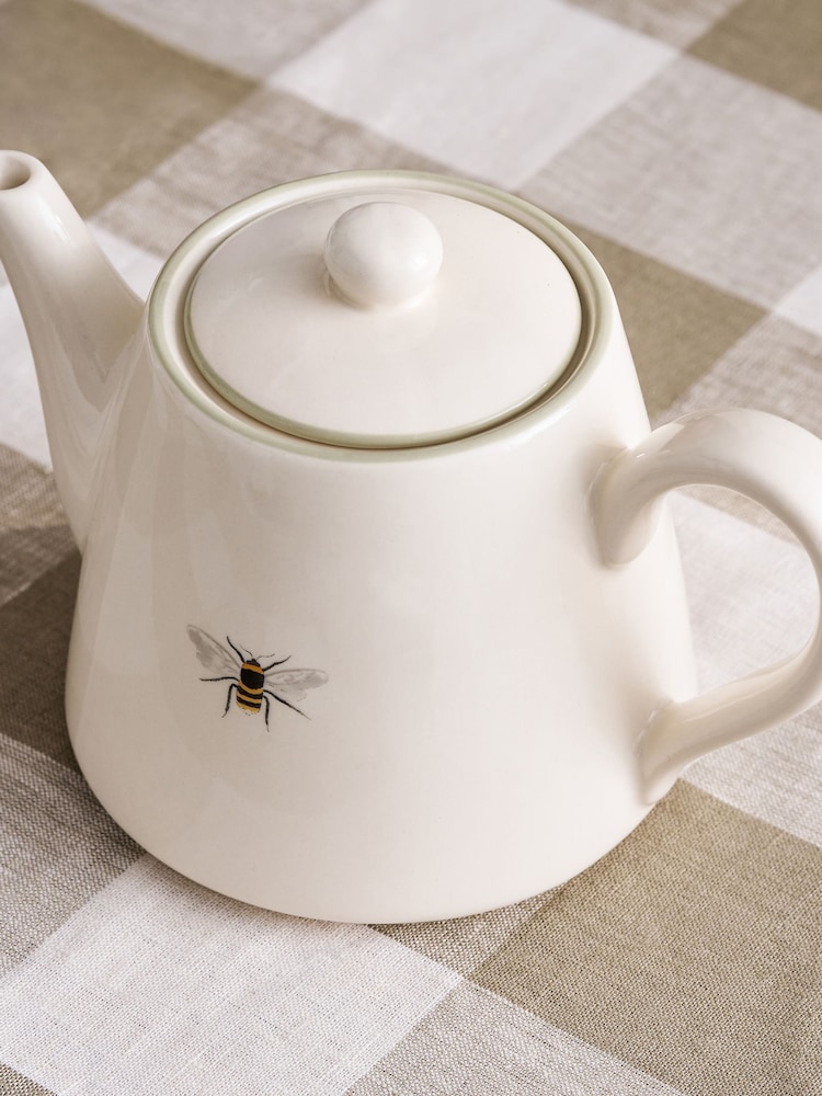 Sophie Allport Natural Bees Stoneware Teapot - Image 2 of 3 Sophie Allport Natural Bees Stoneware Teapot - Image 2 of 3