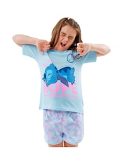 Character Blue Lilo And Stitch Short 100% Cotton Pyjamas - Image 7 of 7