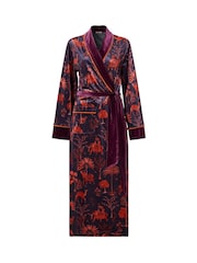 Joe Browns Boutique Exotic Printed Velvet Dressing Gown - صورة 5 من 5