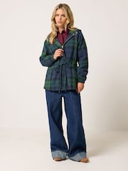 PixieGirl Petite Blue Check Brushed Parka Jacket - Image 2 of 6
