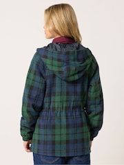PixieGirl Petite Blue Check Brushed Parka Jacket - Image 3 of 6