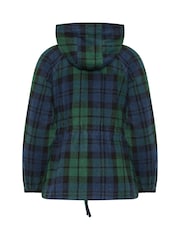 PixieGirl Petite Blue Check Brushed Parka Jacket - Image 6 of 6