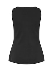 Yours Curve Black Limited Flare Hem Waistcoat - Image 7 of 7