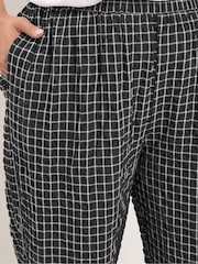 Yours Curve Black Check Balloon Trousers - Image 4 of 4