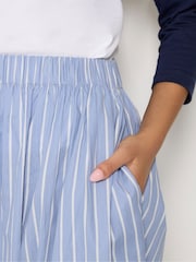 PixieGirl Petite Blue Stripe Maxi Skirt - Image 4 of 5