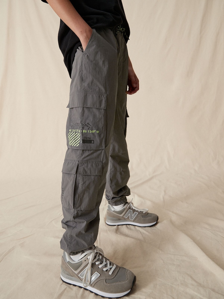 Charcoal Grey Cargo Trousers (3-16yrs) - Image 1 of 7 Charcoal Grey Cargo Trousers (3-16yrs) - Image 1 of 7