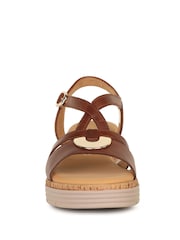 Gabor Brown Sadie Wedge Heeled Sandals - Image 4 of 5