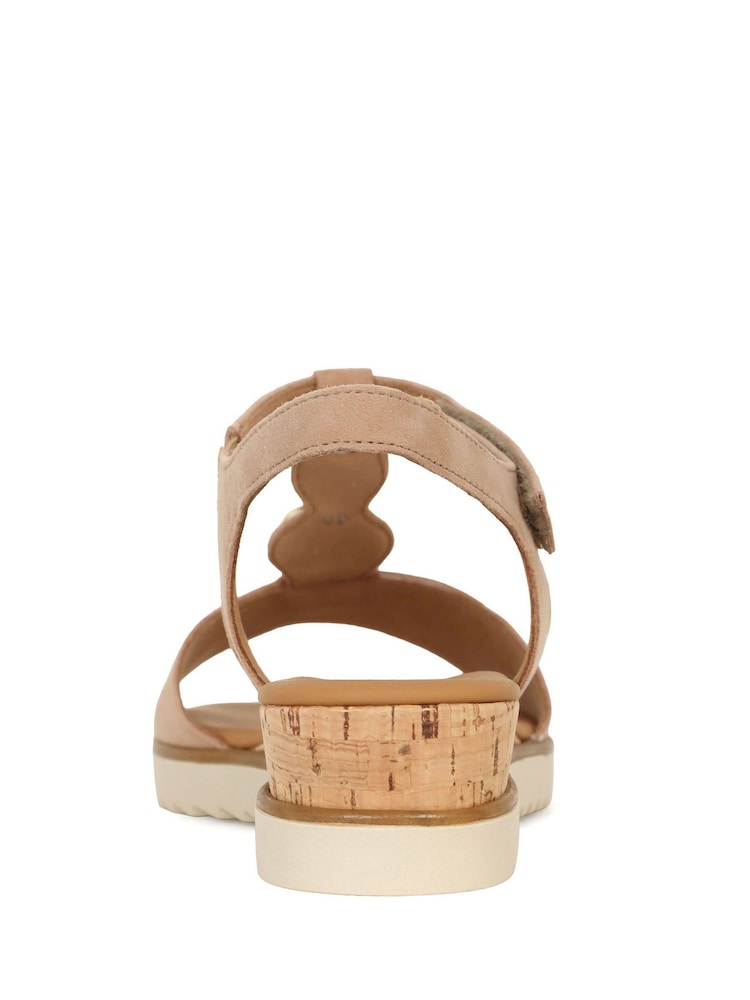 Gabor Natural Rookie Low Wedge Heeled Sandals - Image 5 of 5