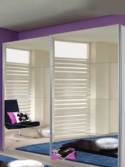 Rauch White Cameron Mirror 1.8m Sliding Semi-Fitted Wardrobe - Image 1 of 2