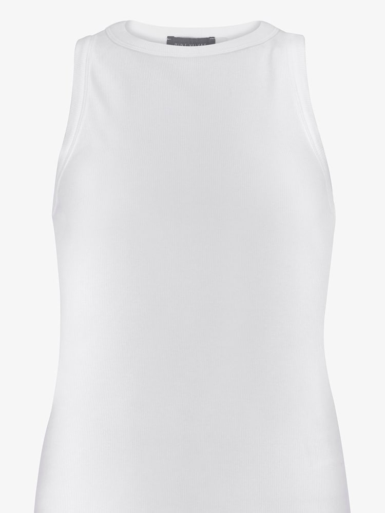 Mint Velvet White High Neck Tank Top - Image 4 of 4