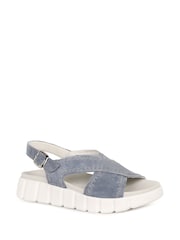 Gabor Blue Tangle Crossover Sandals - Image 3 of 5