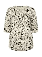 Кремовый - Henleys в горошек с защипами Yours Curve - Изображение 5 6