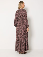 Long Tall Sally Brown Floral Tie Waist Maxi Dress - Image 3 of 6
