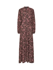 Long Tall Sally Brown Floral Tie Waist Maxi Dress - Image 5 of 6