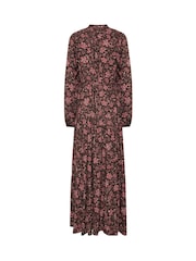 Long Tall Sally Brown Floral Tie Waist Maxi Dress - Image 6 of 6