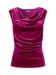 Joe Browns Pink India Velour Cowl Neck Top - Image 7 of 7