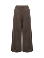 PixieGirl Petite Brown Etienne Slogan Wide Leg Joggers - Image 5 of 6
