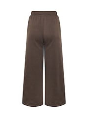 PixieGirl Petite Brown Etienne Slogan Wide Leg Joggers - Image 6 of 6