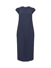 Yours Curve Blue London Pleated Maxi Dress - Image 5 of 6