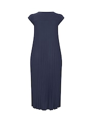Yours Curve Blue London Pleated Maxi Dress - Image 6 of 6