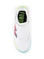 New Balance White Kids Furon Dispatch Hook and Loop Astro Turf v7+ Football Boots - Image 6 of 6