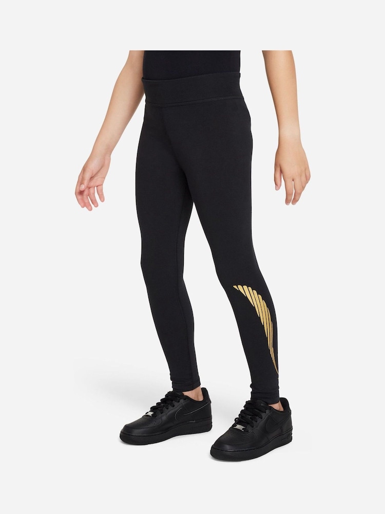 Nike Black Shine High-Waisted Leggings - Image 1 of 4