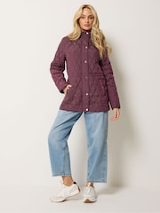 M&Co Purple Diamond Quilted Jacket - Image 2 of 6