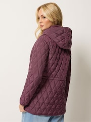 M&Co Purple Diamond Quilted Jacket - Image 3 of 6