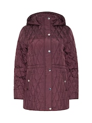 M&Co Purple Diamond Quilted Jacket - Image 5 of 6