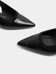 Қара - Yours Curve Croc бедерлі асып-тасатын өкшелі аяқ киім - 5суретінің 5 суреті