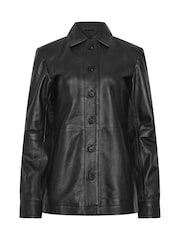 Long Tall Sally Black Premium Leather Jacket - Image 5 of 6
