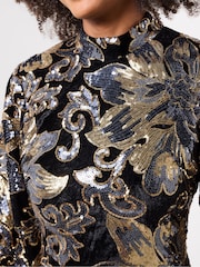 Joe Browns Black All That Sparkles Boutique Mini Dress - Image 3 of 7