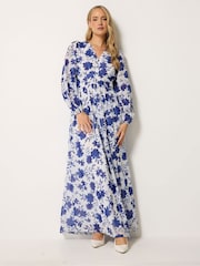 Long Tall Sally Blue Button Maxi Dress - Image 1 of 5