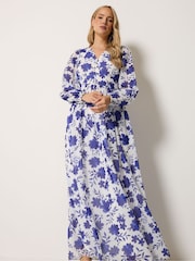 Long Tall Sally Blue Button Maxi Dress - Image 2 of 5