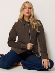 سترة من الجلد الشمواه الفاخر من Long Tall Sally - صورة 1 من 6