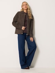 سترة من الجلد الشمواه الفاخر من Long Tall Sally - صورة 3 من 6